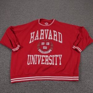 Harvard University Sweatshirt Womens 3XL Red NCAA College Harvard Crewneck